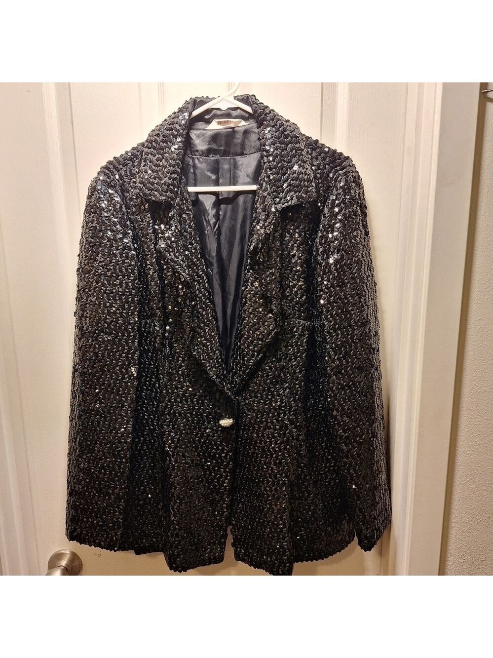 Montgomery Ward Black Sequin Blazer Vintage